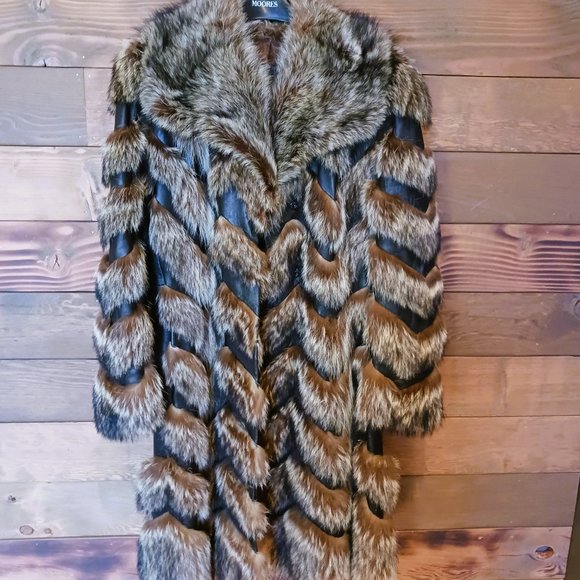 VINTAGE 1960s fur & leather lined coat & matching hat SZ S - M - Picture 6 of 15